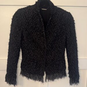 Elie Tahari Black Textured Blazer